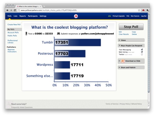 Smart Devices (“Phones”) In the Learning Environment – Part Two – Polleverywhere.com