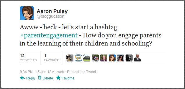 The Story of #parentengagement via Twitter and Storify