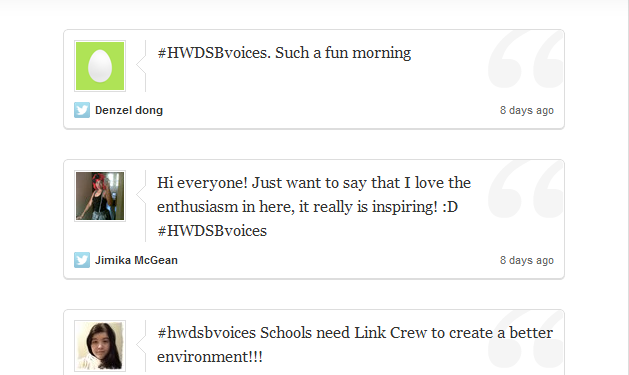 Documenting North Cluster Tweets – @Storify #HWDSBvoices